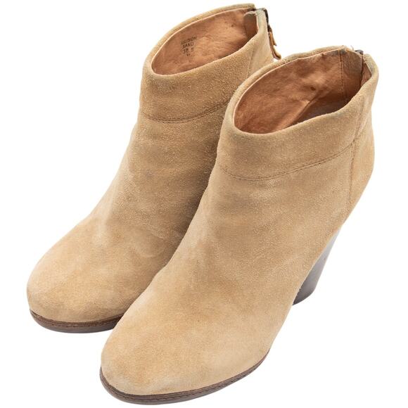 Modern Vintage Tan Suede Allison Ankle Boots Size 8 - Picture 1 of 11